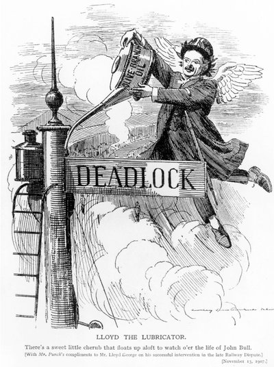 Lloyd the Lubricator, från Punch magazine, 13 november 1907 av English School
