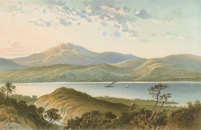 Loch Ness, från ovan fall av foajéer av English School
