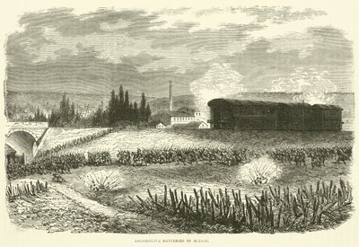 Lokomotivbatterier i aktion, november 1870 av English School