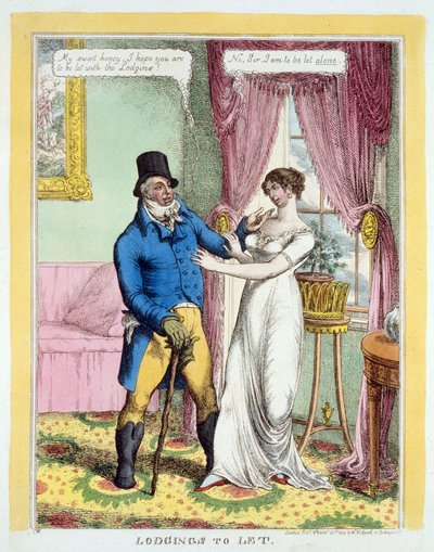 Logi to Let, pub. 1814 (handfärgad gravyr) av English School