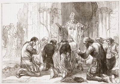 Lollards som avskyr sin tro, illustration från The History of Protestantism av James Aitken Wylie (1808-1890), pub. 1878 av English School