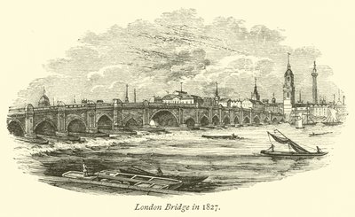 London Bridge 1827 av English School