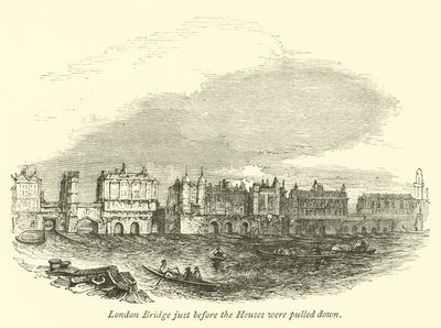 London Bridge strax innan husen revs av English School