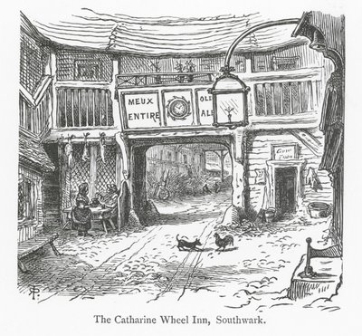 Klubbar i London: The Catharine Wheel Inn, Southwark (gravyr) av English School