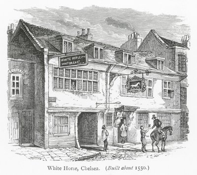 Klubbar i London: White Horse, Chelsea (gravyr) av English School