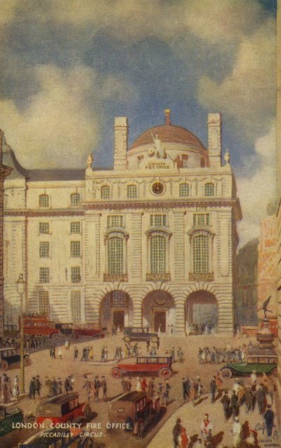 Brandkontoret i London County, Piccadilly Circus av English School