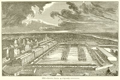 London Docks som ursprungligen byggdes av English School