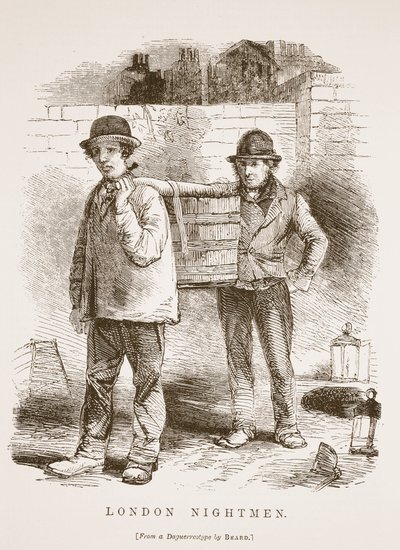 London Nightmen, från daguerreotypien av Richard Beard, illustration från London Labour och London Poor av Henry Mayhew, pub. 1862 av English School