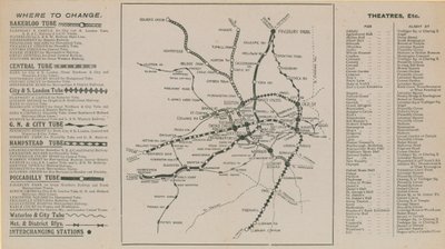 Karta över Londons tunnelbana av English School