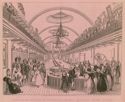 Long Room, Gallery of Practical Science, Adelaide Street, Strand, London av English School