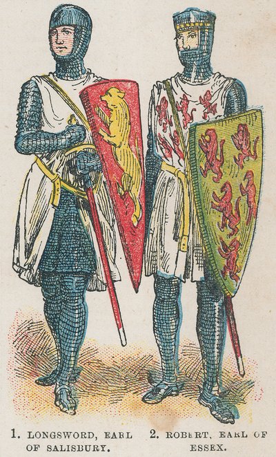 Longsword, jarl af Salisbury; Robert, jarl af Essexswed av English School