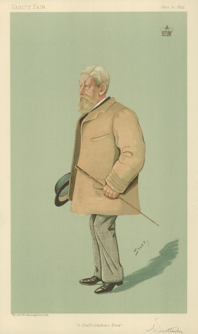 Lord Arthur Wrottesley, A Staffordshire Peer, 20 juni 1895, tecknad Vanity Fair av English School