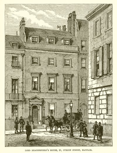 Lord Beaconsfields House, 19, Curzon Street, Mayfair av English School