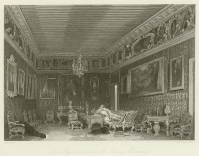 Lord Byrons rum i Palazzo Mocenigo av English School