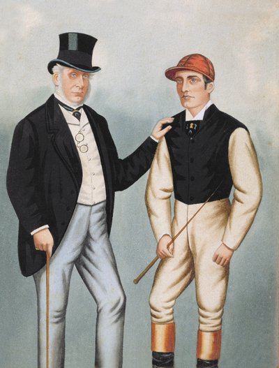 Lord Falmouth och Fred Archer (1857-1886) (wc på papper) av English School