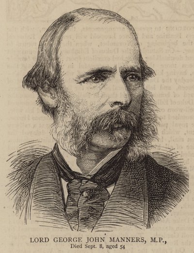 Lord George John Manners, MP (gravyr) av English School