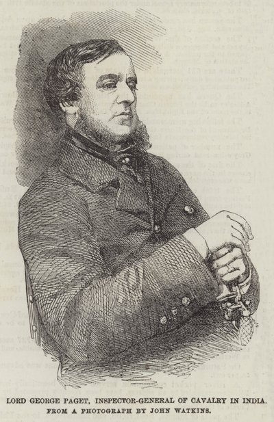 Lord George Paget, generalinspektör för kavalleriet i Indien (gravyr) av English School
