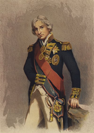 Lord Nelson (Farblithografie) von English School