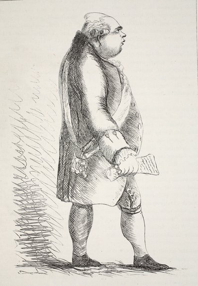 Lord North, faksimil av ett gammalt tryck av English School