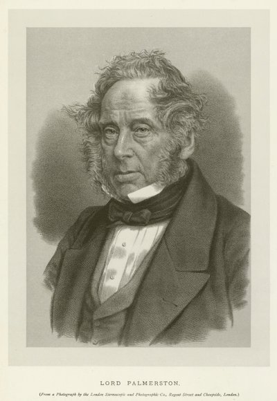 Lord Palmerston (litho) av English School