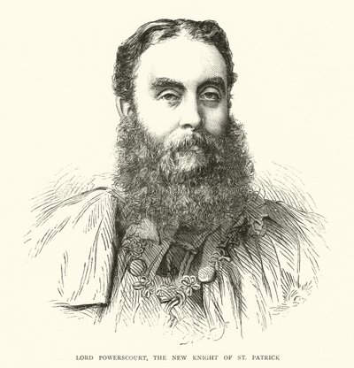 Lord Powerscourt, den nye riddaren av St Patrick (gravyr) av English School