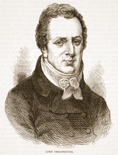 Lord Teignmouth, illustration från Cassells Illustrated History of India av James Grant, pub. 1879 av English School