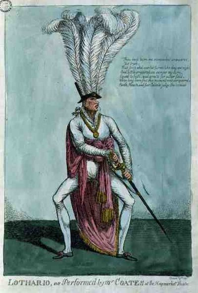 "Lothario, som framförd av Mr Coates på Haymarket Theatre, 9 december 1811, pub. av William Holland av English School