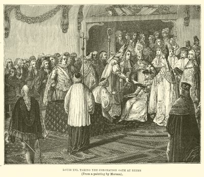 Ludvig XVI avlägger kröningseden i Reims av English School