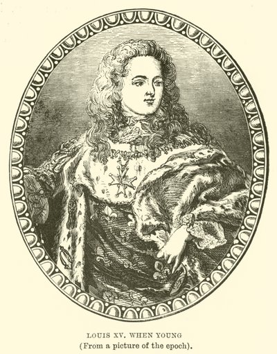 Ludvig XV när han var ung av English School