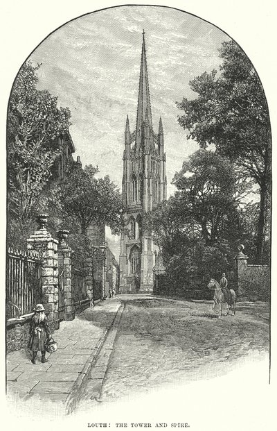 Louth: Tornet och spiran (gravyr) av English School