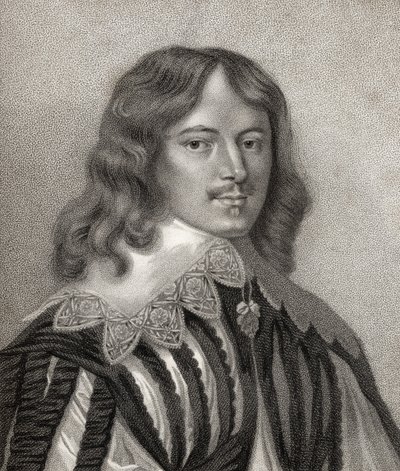 Lucius Cary, graverad av Bocquet, illustration från 