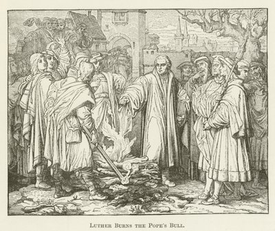 Luther bränner påvarnas tjur av English School