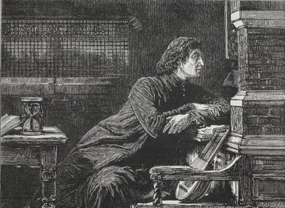 Luther at the Casement, illustration från The History of Protestantism av James Aitken Wylie (1808-1890), pub. 1878 av English School