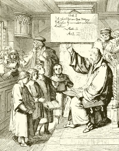 Luther undervisar barn av English School