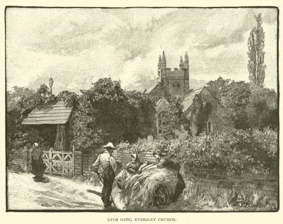 Lych Gate, Eversley Church (gravyr) av English School