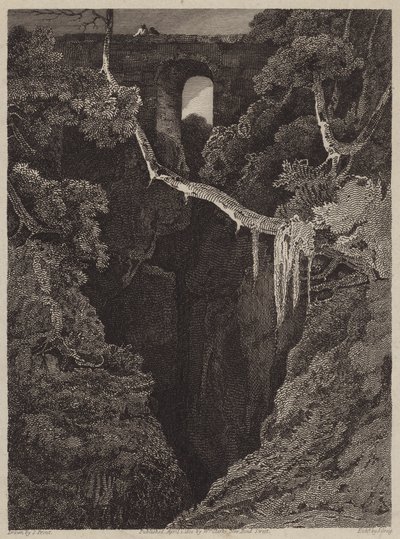 Lydford Bridge (gravyr) av English School
