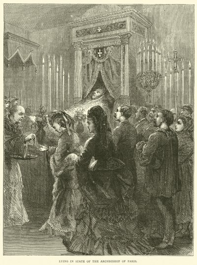 Liggande i delstaten ärkebiskopen av Paris, 1871 av English School