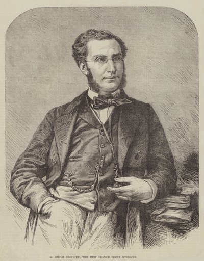 M Emile Ollivier, den nye franska premiärministern (gravyr) av English School