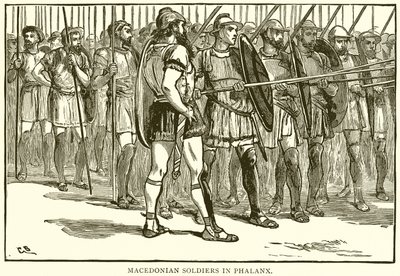 Makedonska soldater i Phalanx av English School