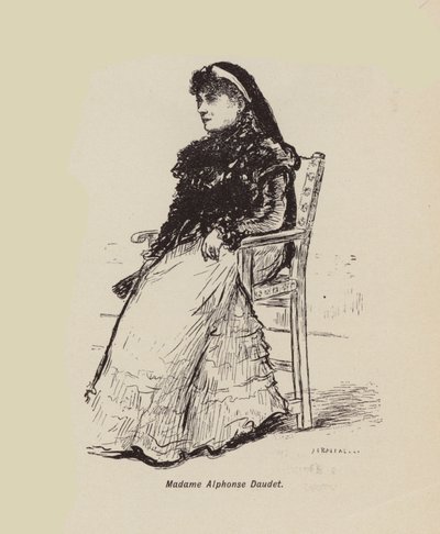 Madame Alphonse Daudet (litografi) av English School