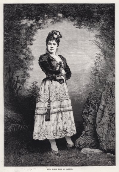 Madame Marie Roze som Carmen (gravyr) av English School