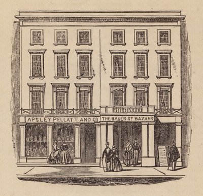 Madame Tussaud och Sonens utställning (gravyr) av English School