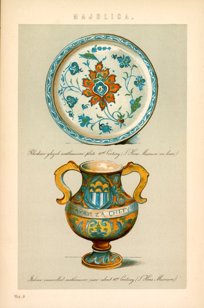 Majolica (färglitografi) av English School