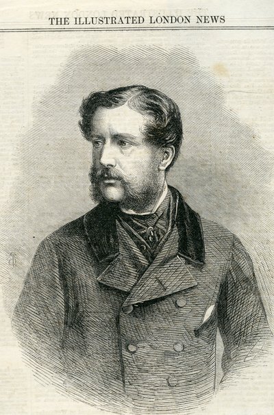 Major Charles Nasmyth (1825-61) från The illustrated London News 13 juli 1861 av English School