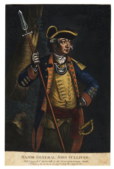Generalmajor John Sullivan, 1776 (handfärgad mezzotint) av English School