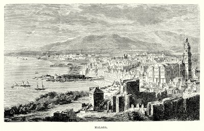 Malaga (engraving) av English School