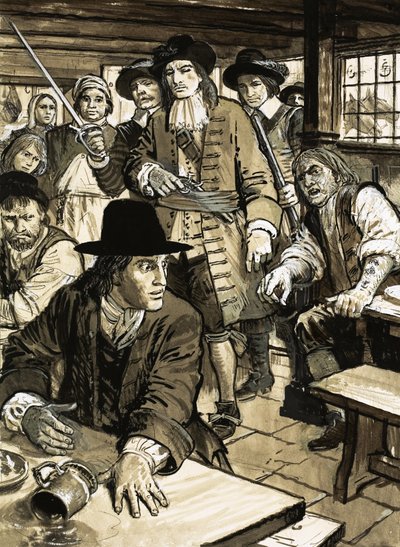 Man fångas på en pub av English School