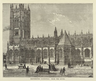 Manchester Cathedral, från söder av English School
