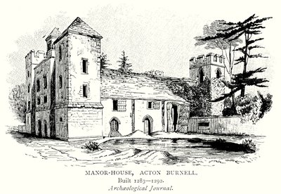 Manor-House, Acton Burnell (gravyr) av English School