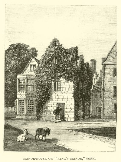 Manor-House eller Kings Manor, York av English School